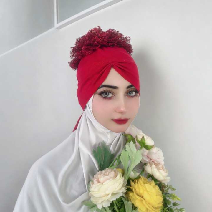 Crinkle Ruffle Bonnet Volumizer