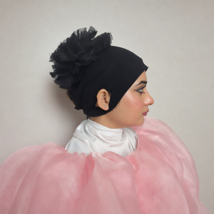 Ear Open Ruffle Bonnet Volumizer (Khopa)