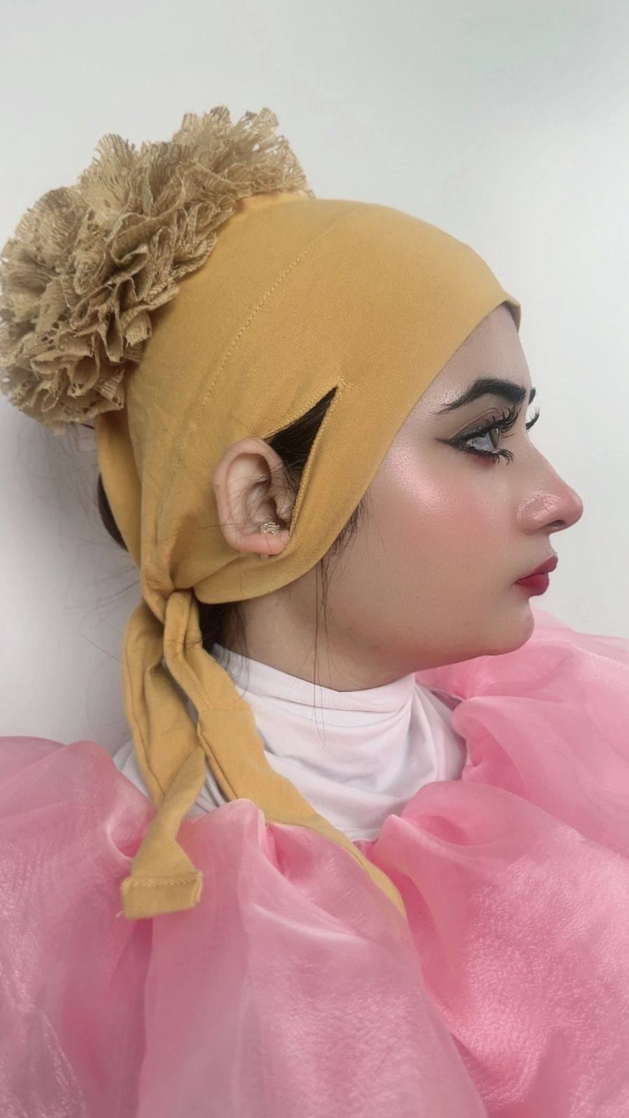 Ear Open Ruffle Bonnet Volumizer (Khopa) - Image 4